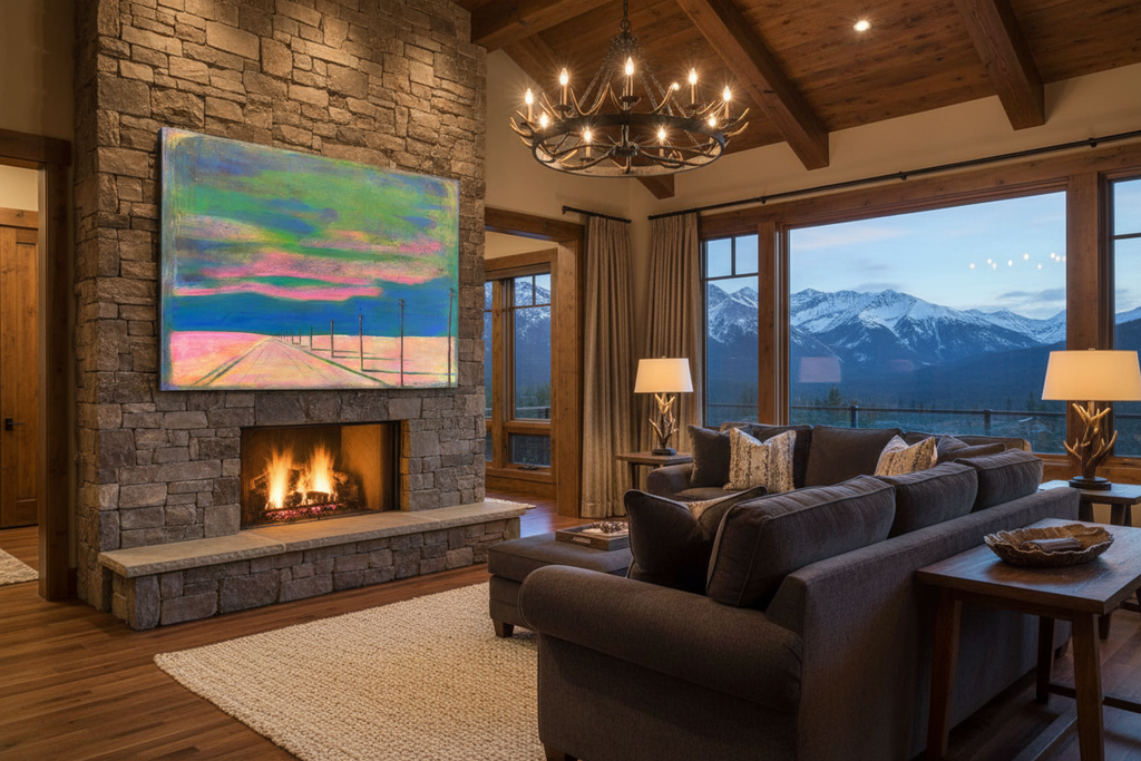 Heading Home in Winter - High-End Mountain Cabin