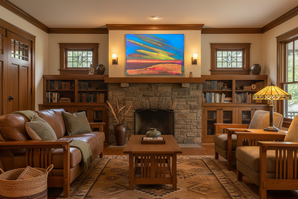 Worth the Journey in Craftsman Living Room