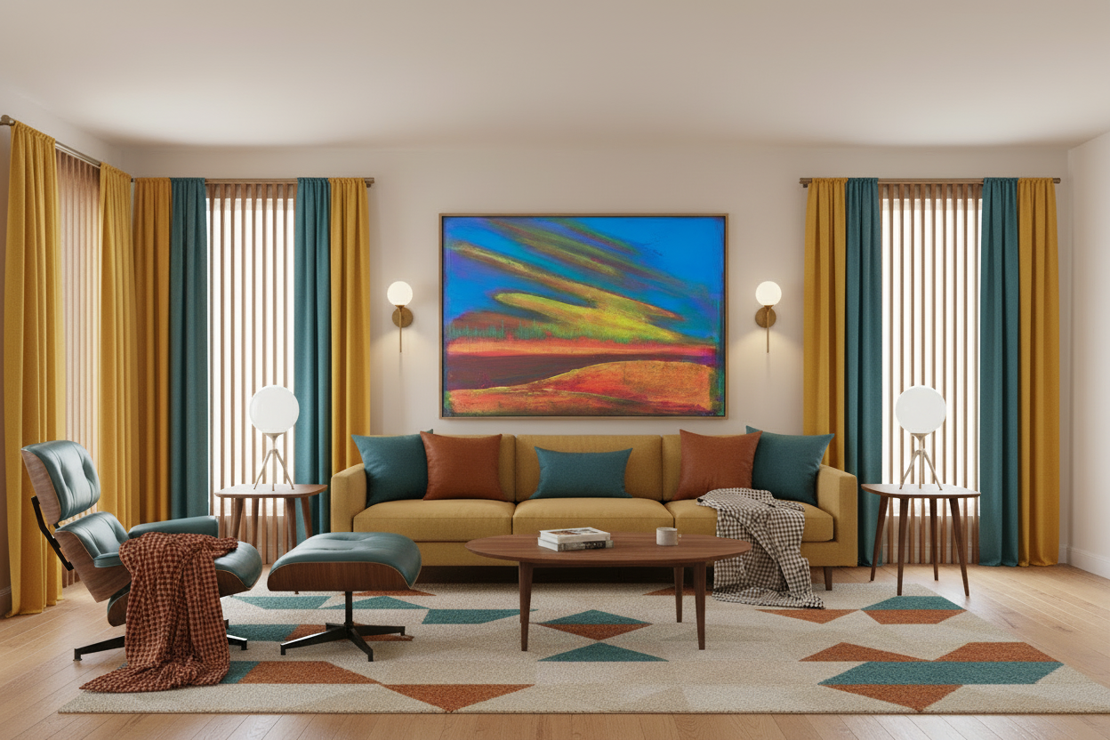 Worth the Journey - Mid-Century Modern with Era Window Coverings